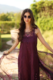 Noor by Saadia Asad Luxury Eid Handwork Schiffli Laserkari Unstitched Suit D08-B Selene