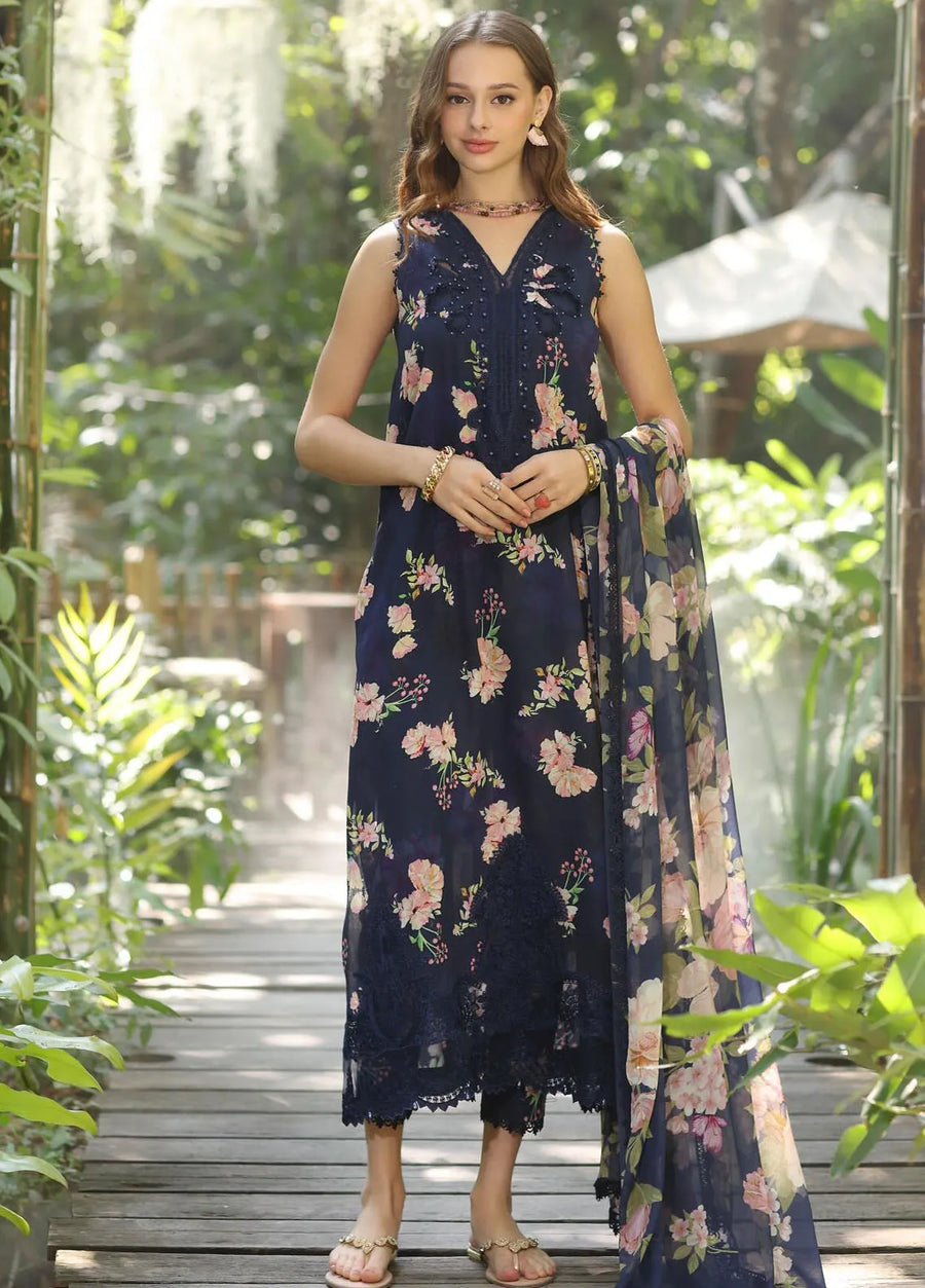 Noor by Saadia Asad Eid Luxe Printedkari Unstitched 3Pc Suit D-08B