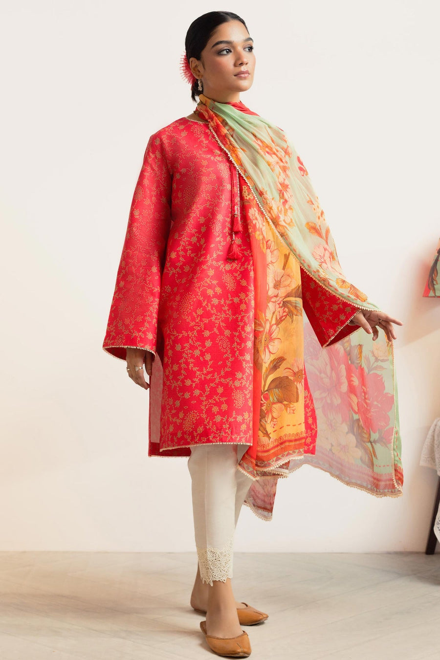 Coco by Zara Shahjahan Printed Lawn Unstitched 3Pc Suit D-08 CHAMBELI