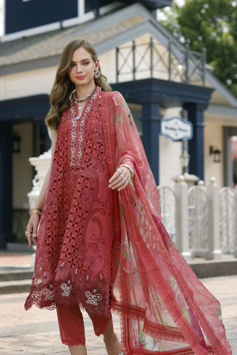 Noor by Saadia Asad Embroidered Lawn Unstitched 3Pc Suit D-08 Liana