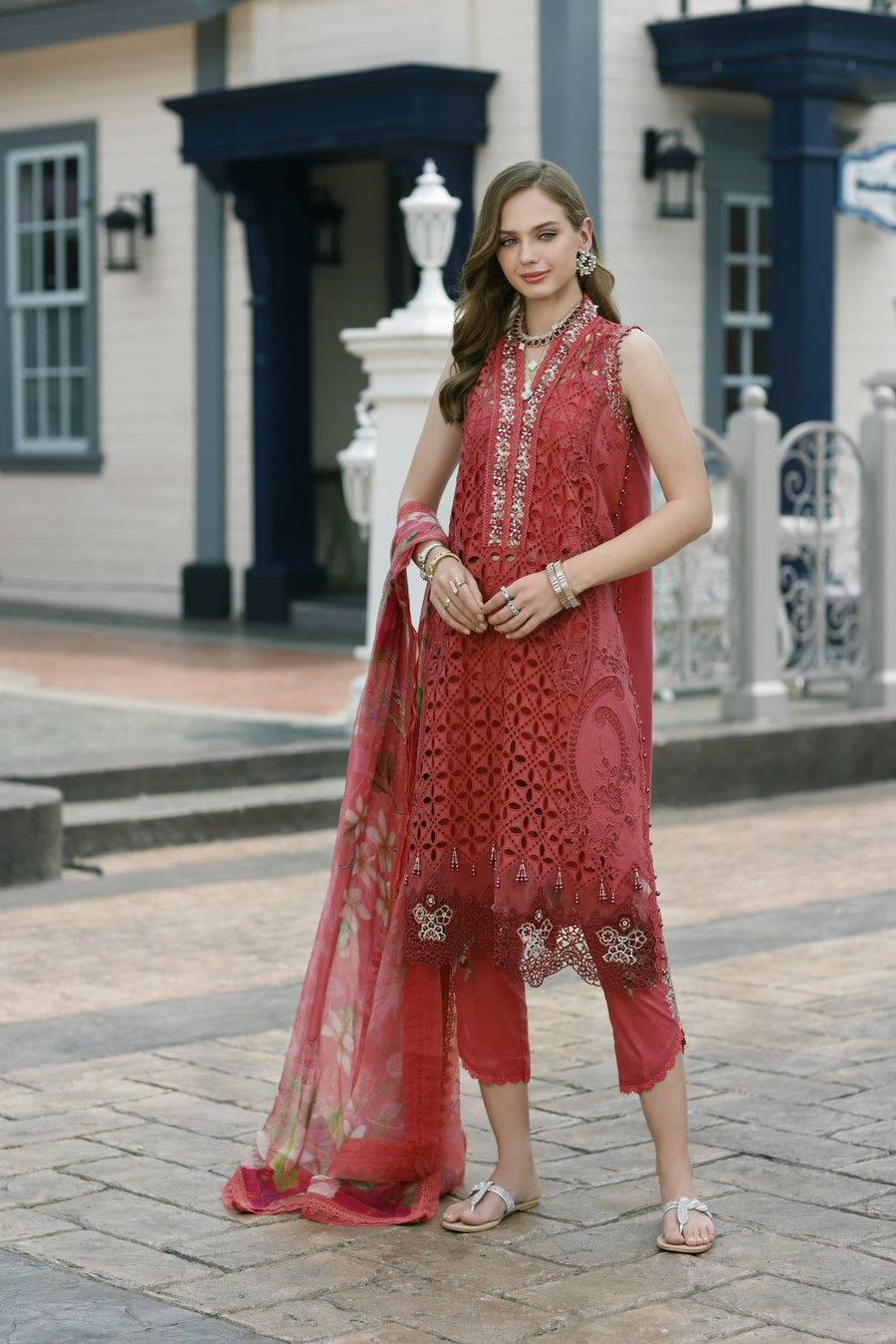 Noor by Saadia Asad Embroidered Lawn Unstitched 3Pc Suit D-08 Liana