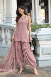 Noor by Saadia Asad Luxe Chikankari Unstitched Lawn 3Pc Suit D-08 Rosewood Blush