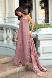 Noor by Saadia Asad Luxe Chikankari Unstitched Lawn 3Pc Suit D-08 Rosewood Blush