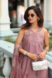 Noor by Saadia Asad Luxe Chikankari Unstitched Lawn 3Pc Suit D-08 Rosewood Blush