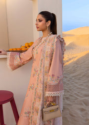 Crimson Flow Embroidered Lawn Unstitched 3Pc Suit D-8A Twirls And Ties