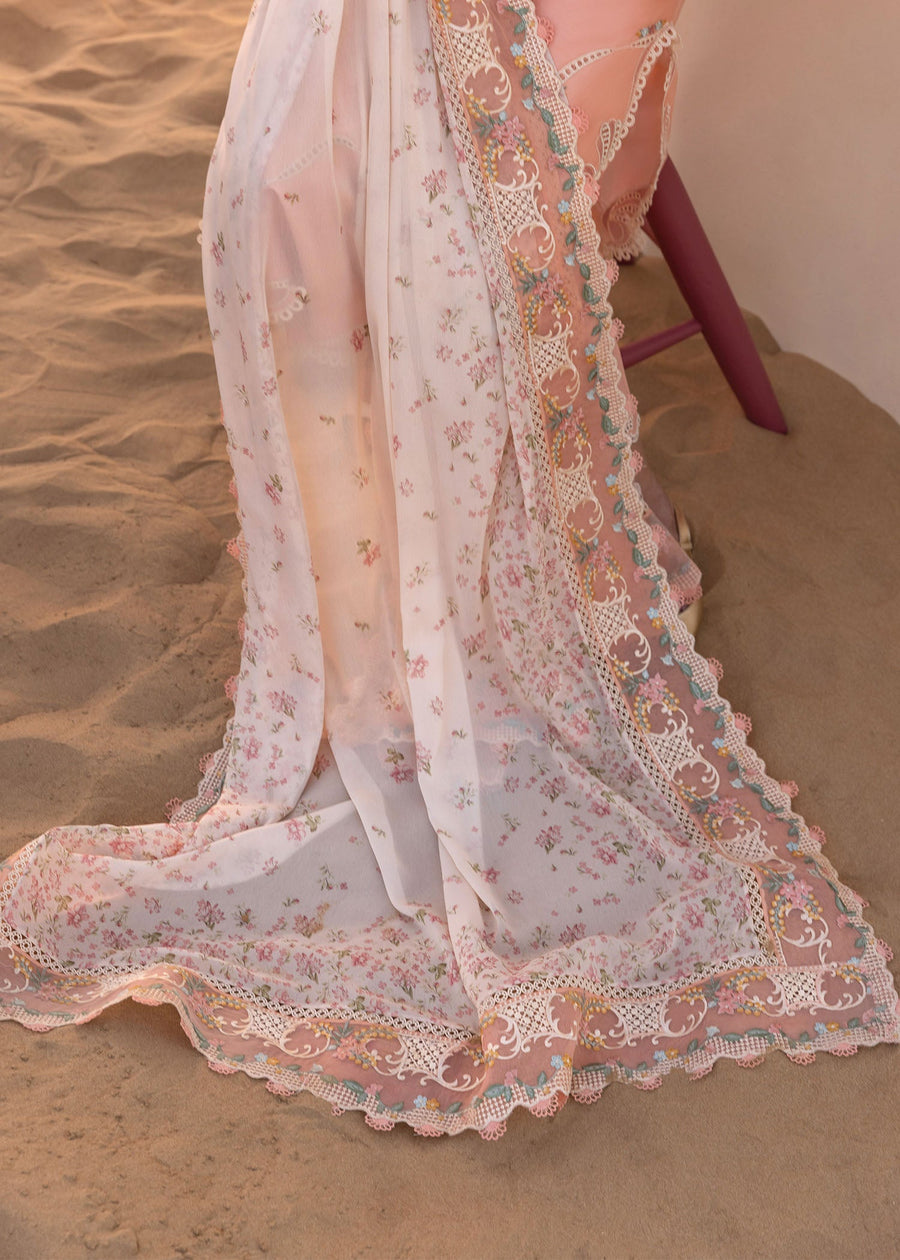 Crimson Flow Embroidered Lawn Unstitched 3Pc Suit D-8A Twirls And Ties