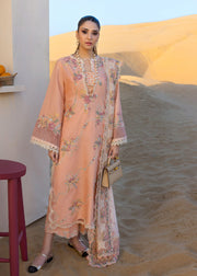 Crimson Flow Embroidered Lawn Unstitched 3Pc Suit D-8A Twirls And Ties