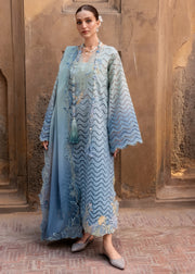 Crimson Flow Embroidered Lawn Unstitched 3Pc Suit D-8A OMBRE LOVE