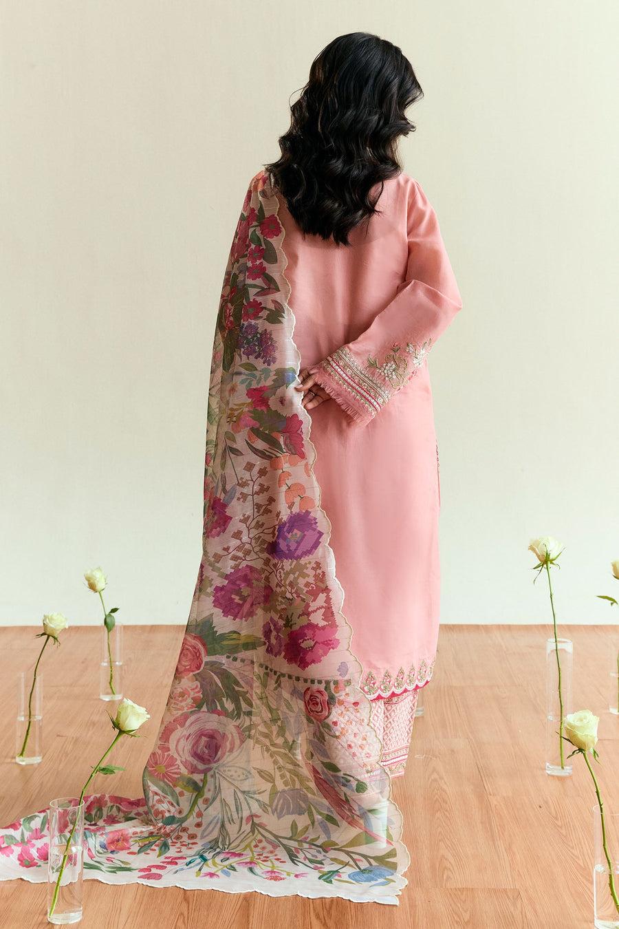 Coco by Zara Shahjahan Embroidered Lawn Unstitched 3Pc Suit D-09 SABLE