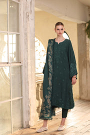 Noor by Saadia Asad Embroidered Linen Unstitched 3Pc Suit D-09A
