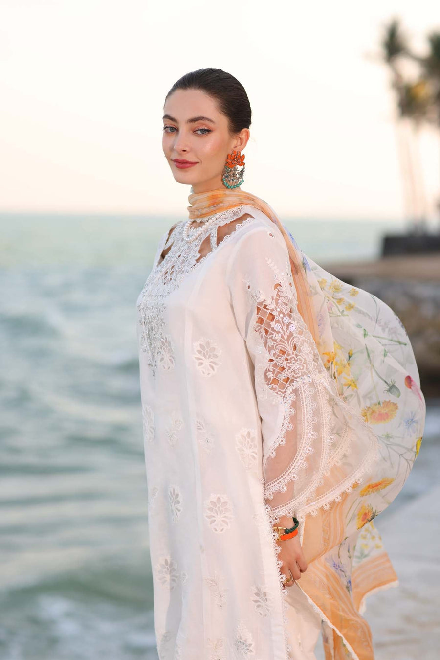 Noor by Saadia Asad Eid Luxury Handwork Laserkari Unstitched 3Pc Suit D-09B