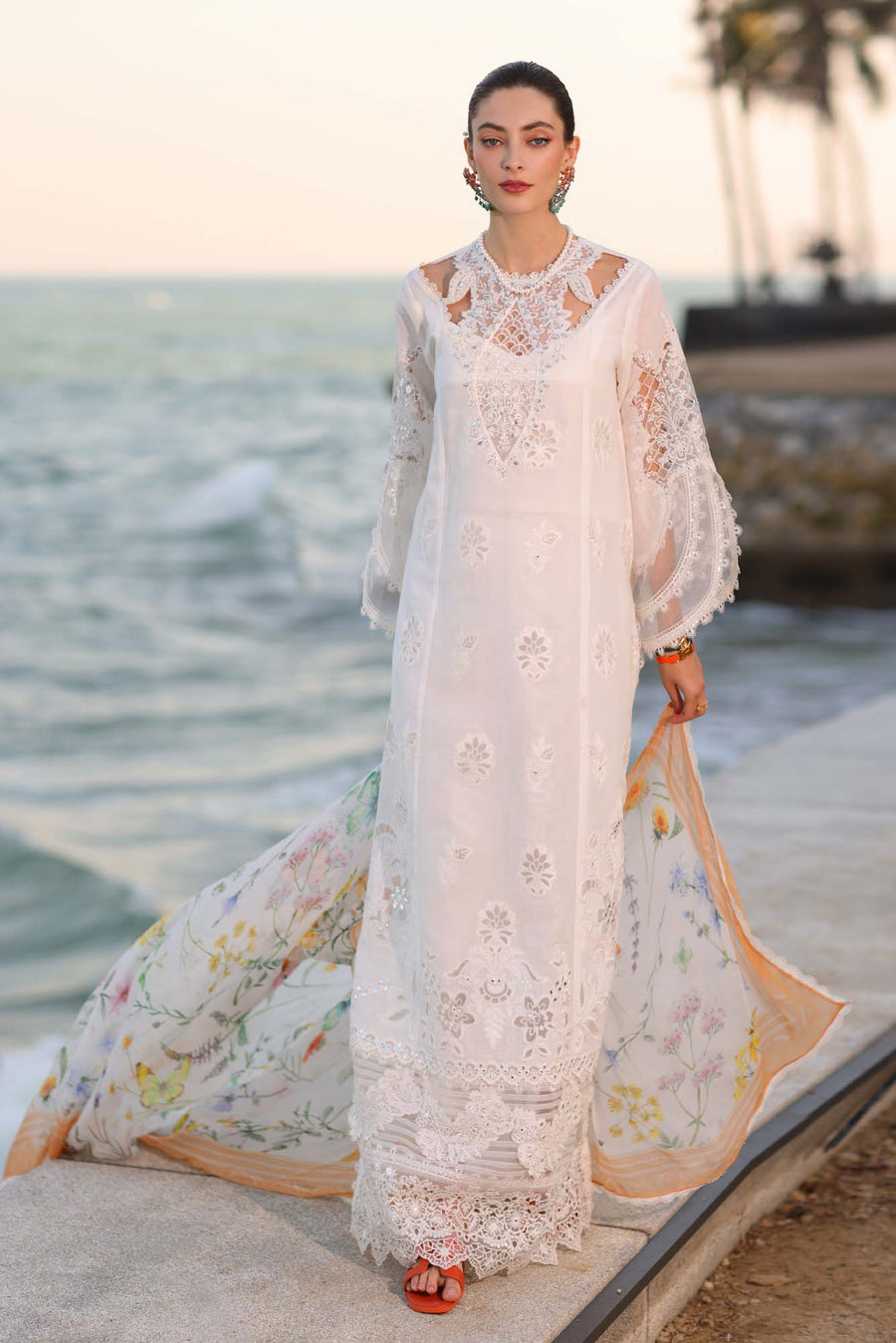 Noor by Saadia Asad Eid Luxury Handwork Laserkari Unstitched 3Pc Suit D-09B