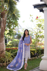 Noor by Saadia Asad Luxury Chikankari Lawn Unstitched 3Pc Suit D-09B