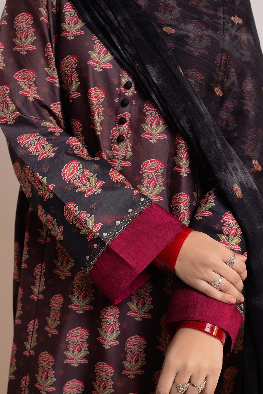 Coco by Zara Shahjahan Printed Lawn Unstitched 3Pc Suit D-09 SURKH