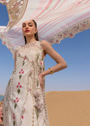 Crimson Flow Embroidered Lawn Unstitched 3Pc Suit D-9B Once Upon A Flower