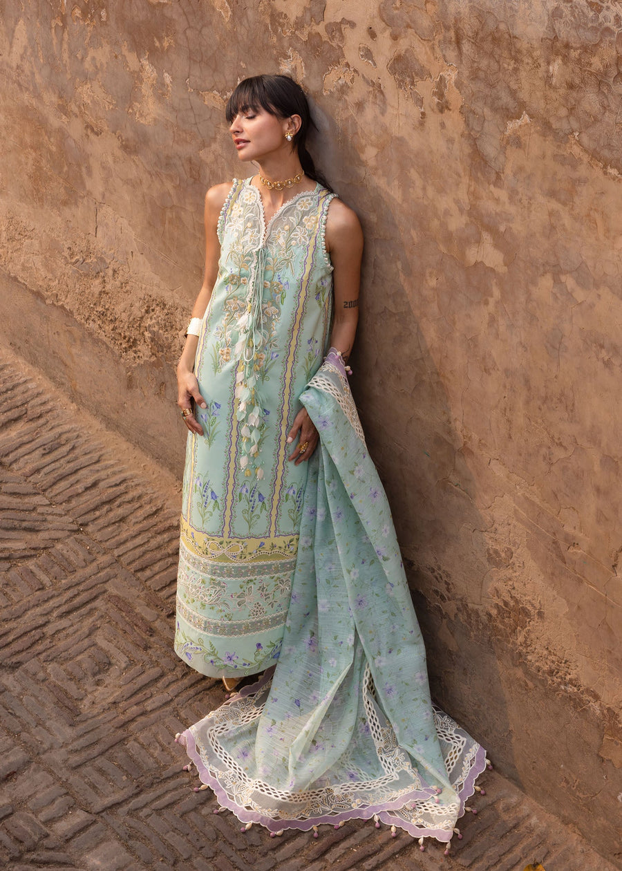 Crimson Flow Embroidered Lawn Unstitched 3Pc Suit D-9B SUN-KISSED LETTER