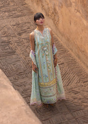 Crimson Flow Embroidered Lawn Unstitched 3Pc Suit D-9B SUN-KISSED LETTER