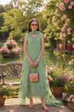 Noor by Saadia Asad Eid Luxe Printkhaas Unstitched 3Pc Suit D-09 Aqua Minté