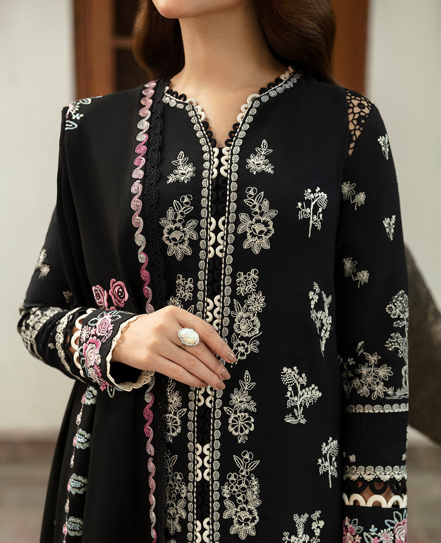 Republic Womenswear Rosalee Unstitched Karandi 3Pc Suit D-09 Mira