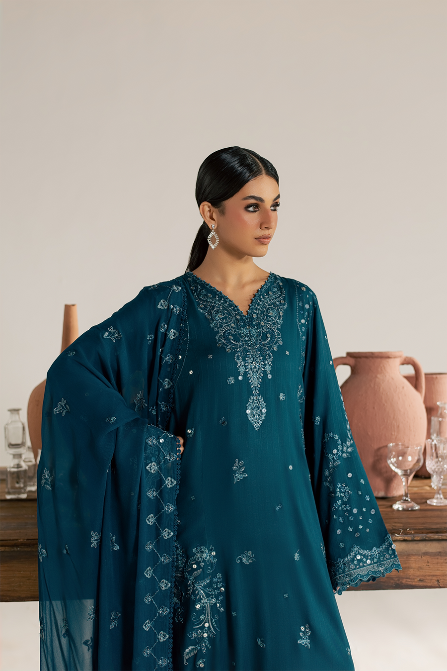 Daria Exclusive Embroidered Viscose Unstitched 3Pc Suit DA-146
