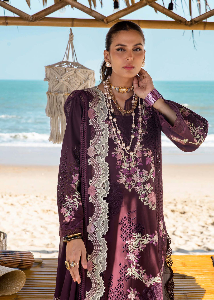 Saira Shakira Embroidered Luxury Lawn Unstitched 3Pc Suit DAHLIA-B