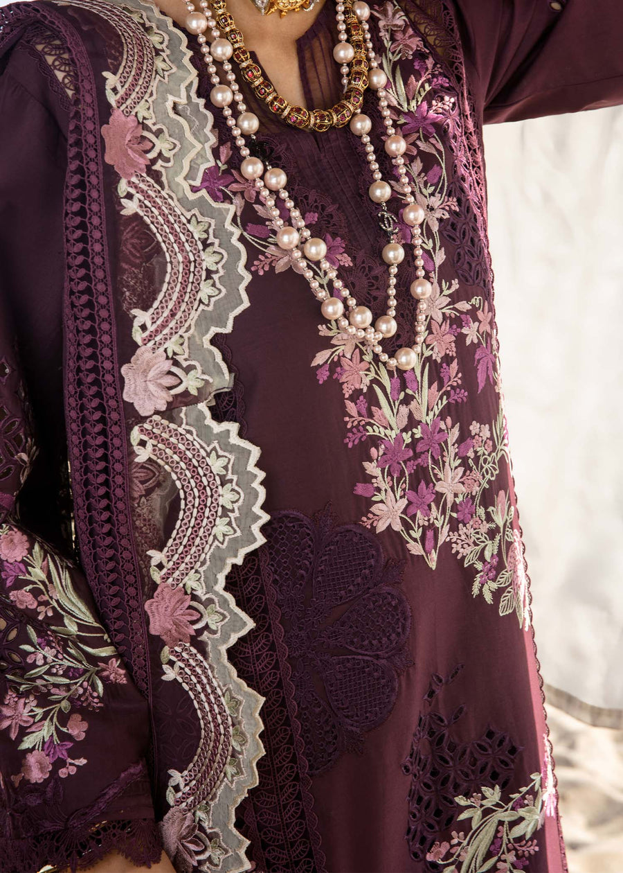 Saira Shakira Embroidered Luxury Lawn Unstitched 3Pc Suit DAHLIA-B