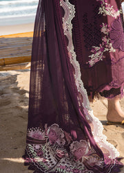 Saira Shakira Embroidered Luxury Lawn Unstitched 3Pc Suit DAHLIA-B