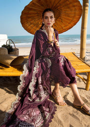 Saira Shakira Embroidered Luxury Lawn Unstitched 3Pc Suit DAHLIA-B