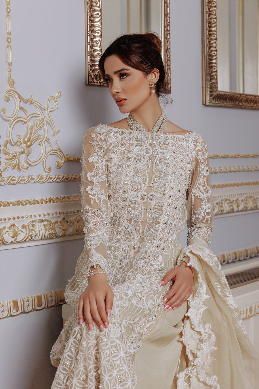 Lumiere By Saira Rizwan Embroidered Organza Unstitched 3Pc Suit SR-04