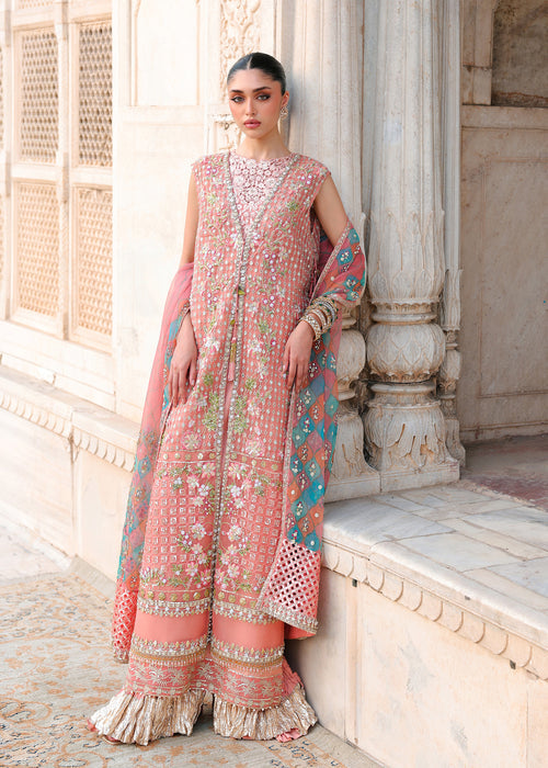 Saira Shakira Embroidered Organza Unstitched 3Pc Suit - DAPHNE