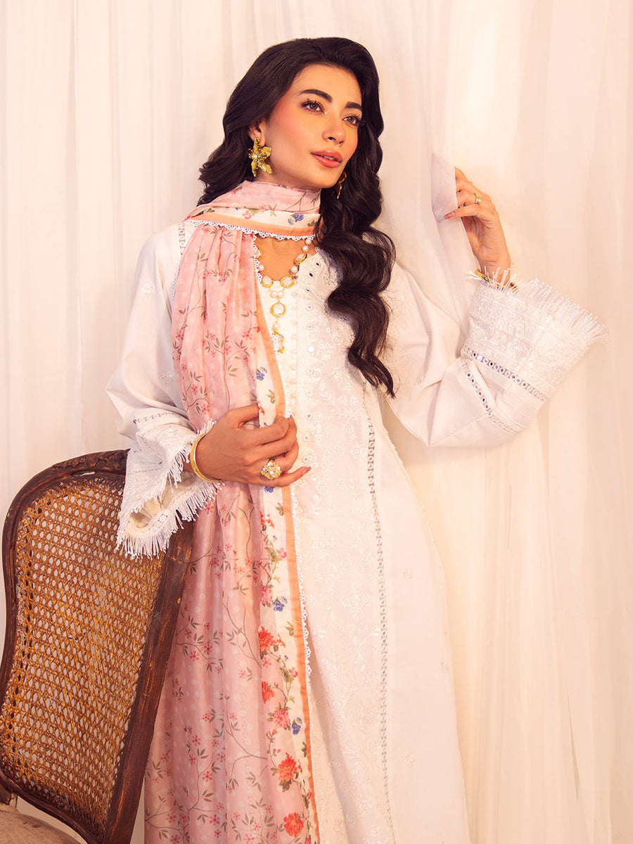 Faiza Faisal Celine Unstitched Lawn 3Pc Suit FNF-SS25-0408 DARIA