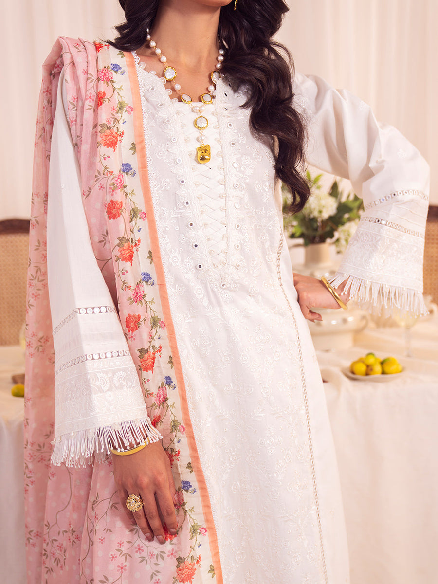 Faiza Faisal Celine Unstitched Lawn 3Pc Suit FNF-SS25-0408 DARIA