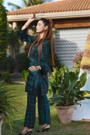 Feathers Premium Printed Lawn Unstitched 2Pc Suit DARK NIGHT-FT516