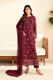 Xenia Formals Embroidered Chiffon Unstitched 3Pc Suit XF-952 DARYA
