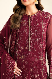 Xenia Formals Embroidered Chiffon Unstitched 3Pc Suit XF-952 DARYA