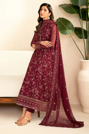 Xenia Formals Embroidered Chiffon Unstitched 3Pc Suit XF-952 DARYA