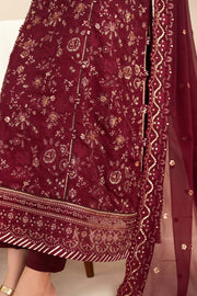 Xenia Formals Embroidered Chiffon Unstitched 3Pc Suit XF-952 DARYA