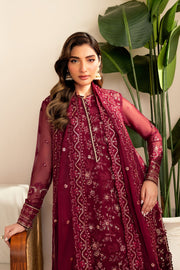 Xenia Formals Embroidered Chiffon Unstitched 3Pc Suit XF-952 DARYA