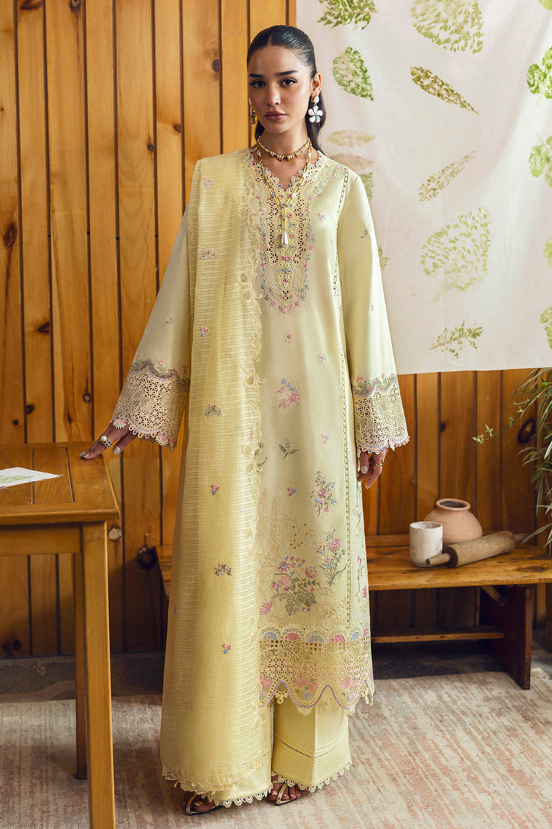 Qalamkar Qlinekari Embroidered Lawn Unstitched 3Pc Suit DC-04 Keva