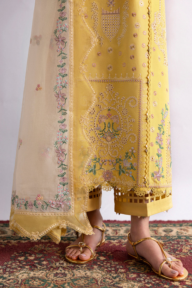 Qalamkar Qlinekari Embroidered Lawn Unstitched 3Pc Suit DC-09 Enya
