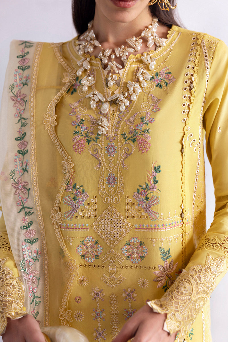 Qalamkar Qlinekari Embroidered Lawn Unstitched 3Pc Suit DC-09 Enya