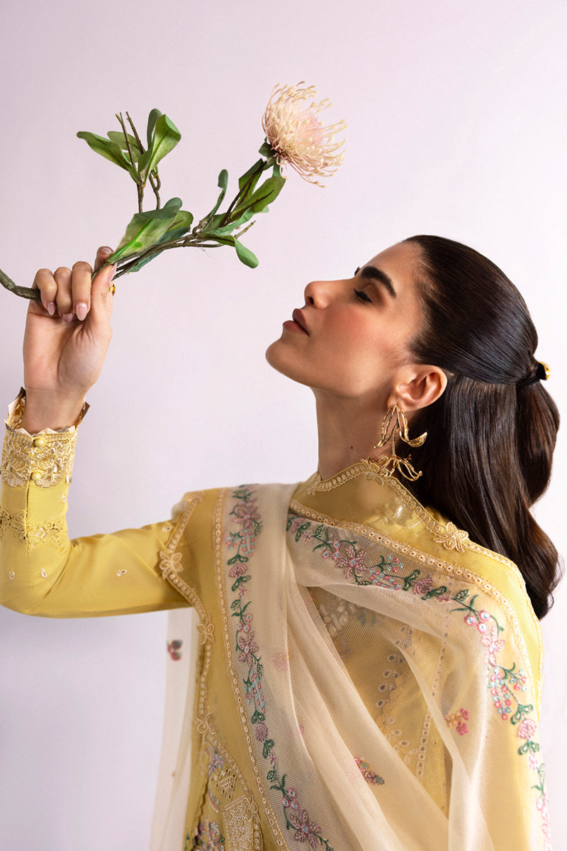Qalamkar Qlinekari Embroidered Lawn Unstitched 3Pc Suit DC-09 Enya