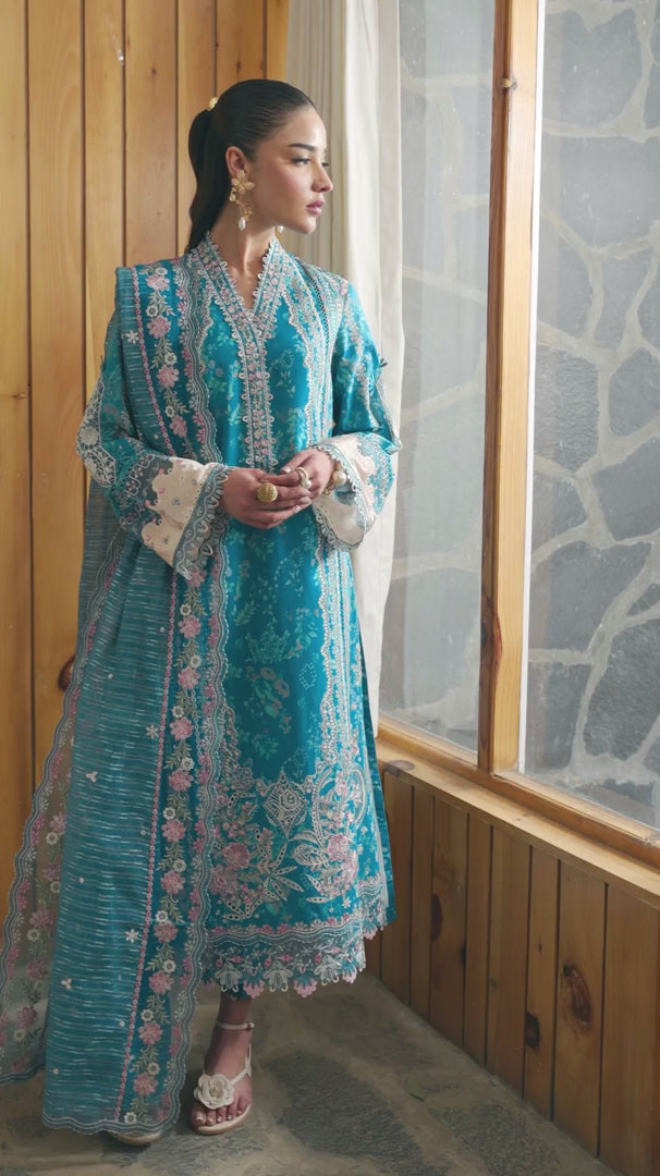 Qalamkar Qlinekari Embroidered Lawn Unstitched 3Pc Suit DC-10 Fina