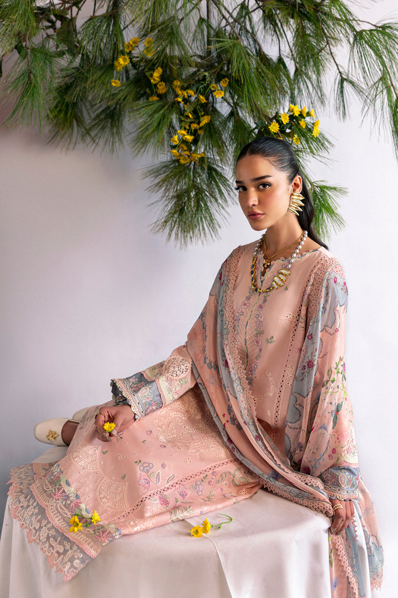 Qalamkar Qlinekari Embroidered Lawn Unstitched 3Pc Suit DC-11 Hedi