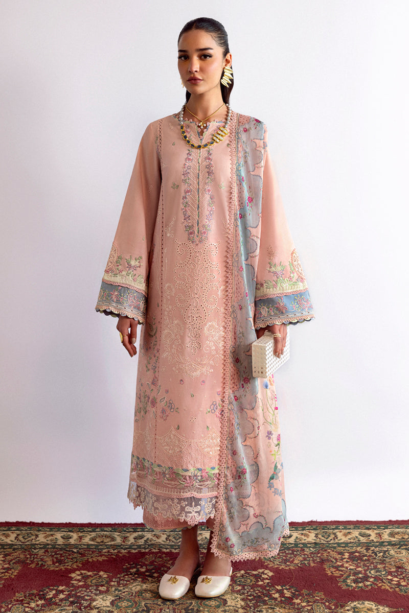 Qalamkar Qlinekari Embroidered Lawn Unstitched 3Pc Suit DC-11 Hedi