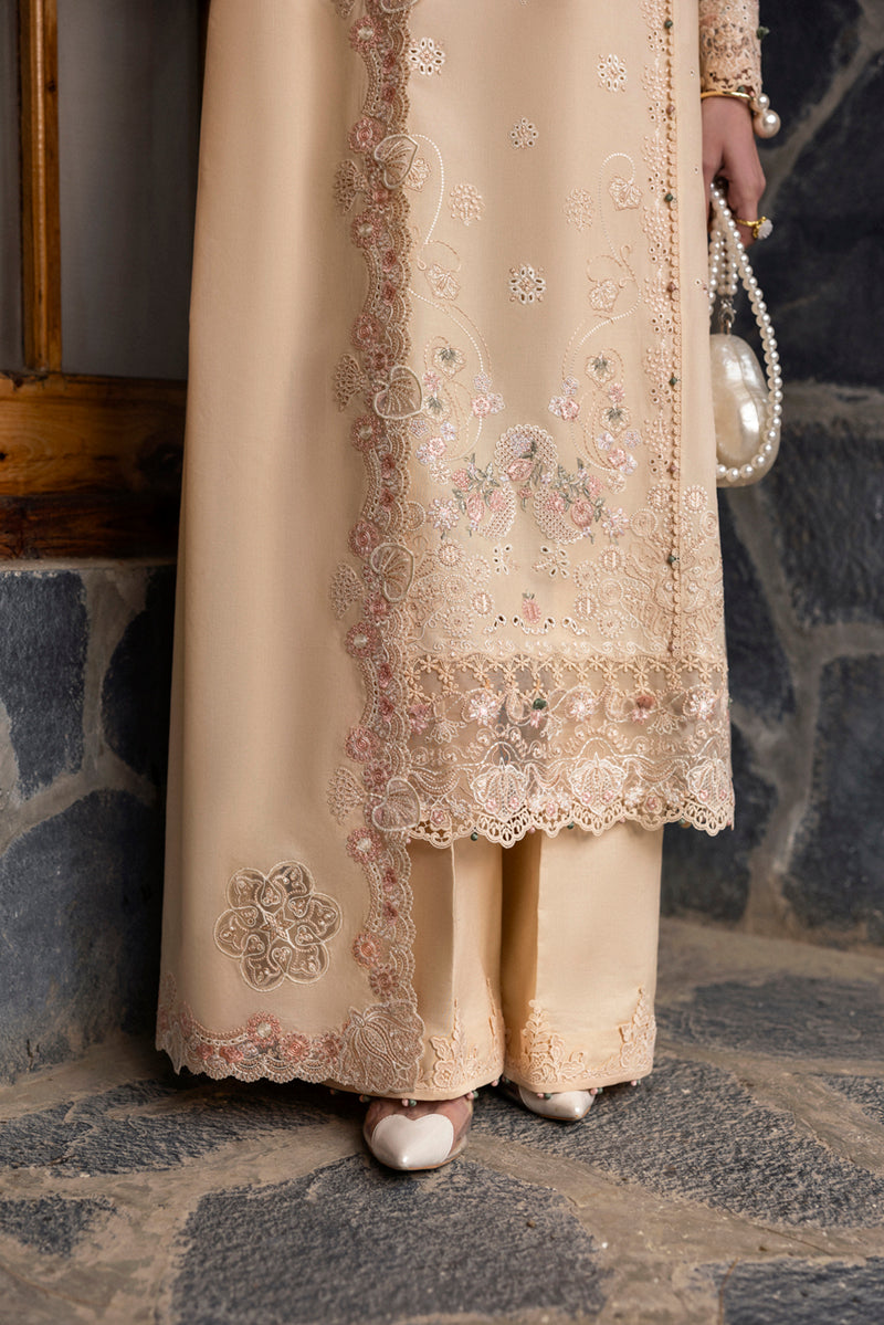 Qalamkar Qlinekari Embroidered Lawn Unstitched 3Pc Suit DC-12 Disa