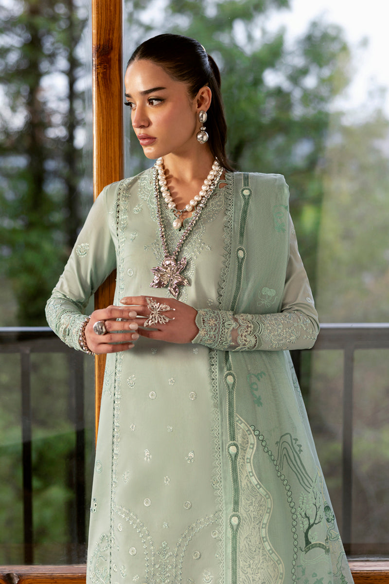 Qalamkar Qlinekari Embroidered Lawn Unstitched 3Pc Suit DC-15 Elira