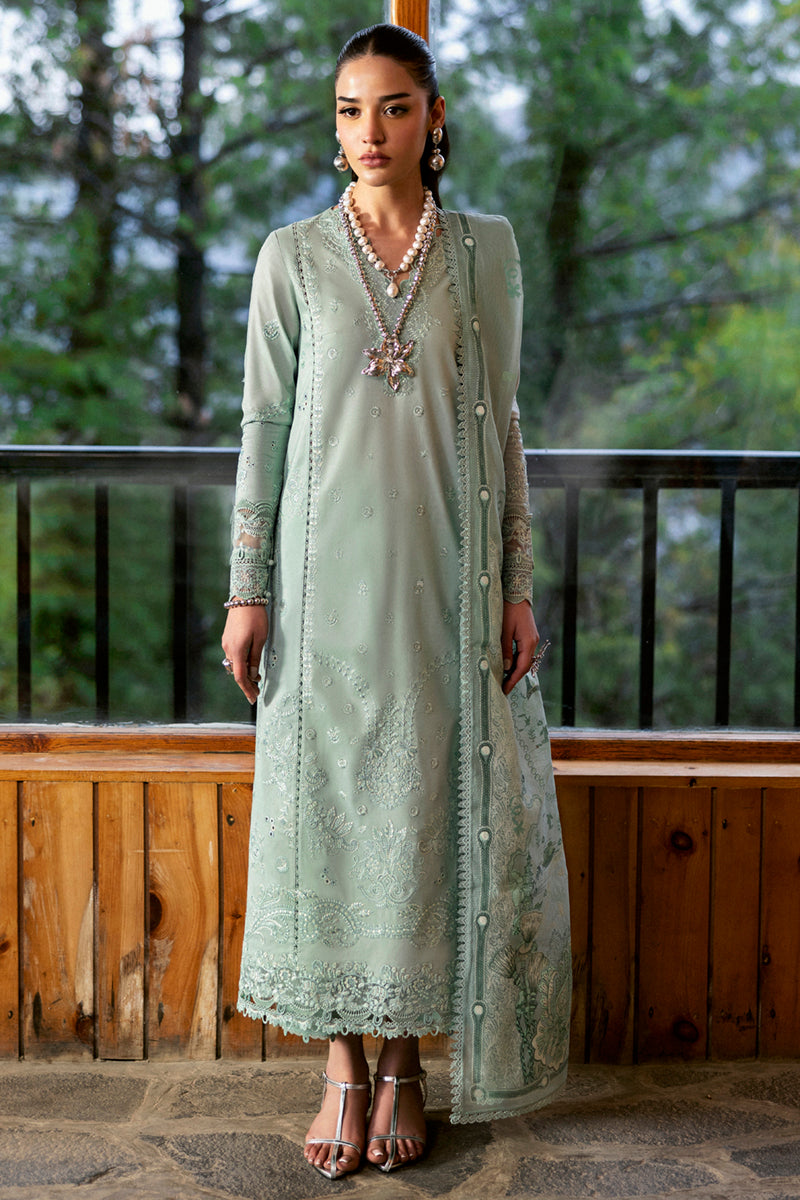 Qalamkar Qlinekari Embroidered Lawn Unstitched 3Pc Suit DC-15 Elira