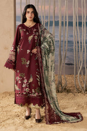 Nureh Daily Delight Embroidered Viscose Slub Unstitched 3Pc Suit DD-40