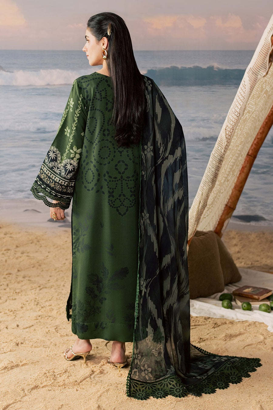 Nureh Daily Delight Embroidered Viscose Slub Unstitched 3Pc Suit DD-41